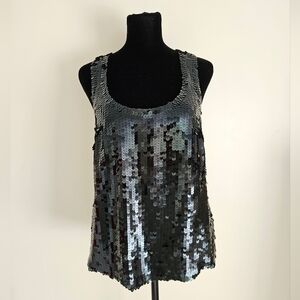 Banana Republic Black Sequin Tank Top